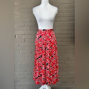 Vintage Christian Dior pleated print skirt 8 / Small
